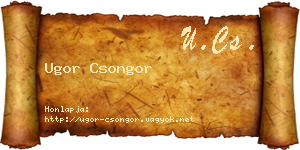 Ugor Csongor névjegykártya
